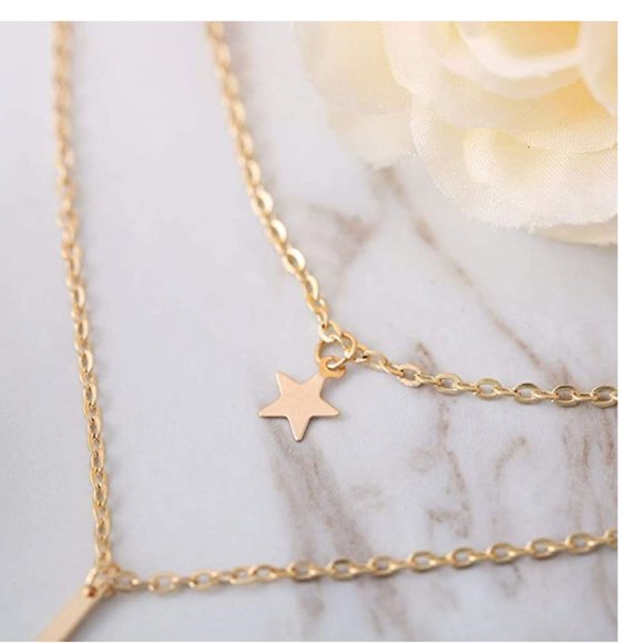 Gold Layered Necklace - Picture 4 of 5